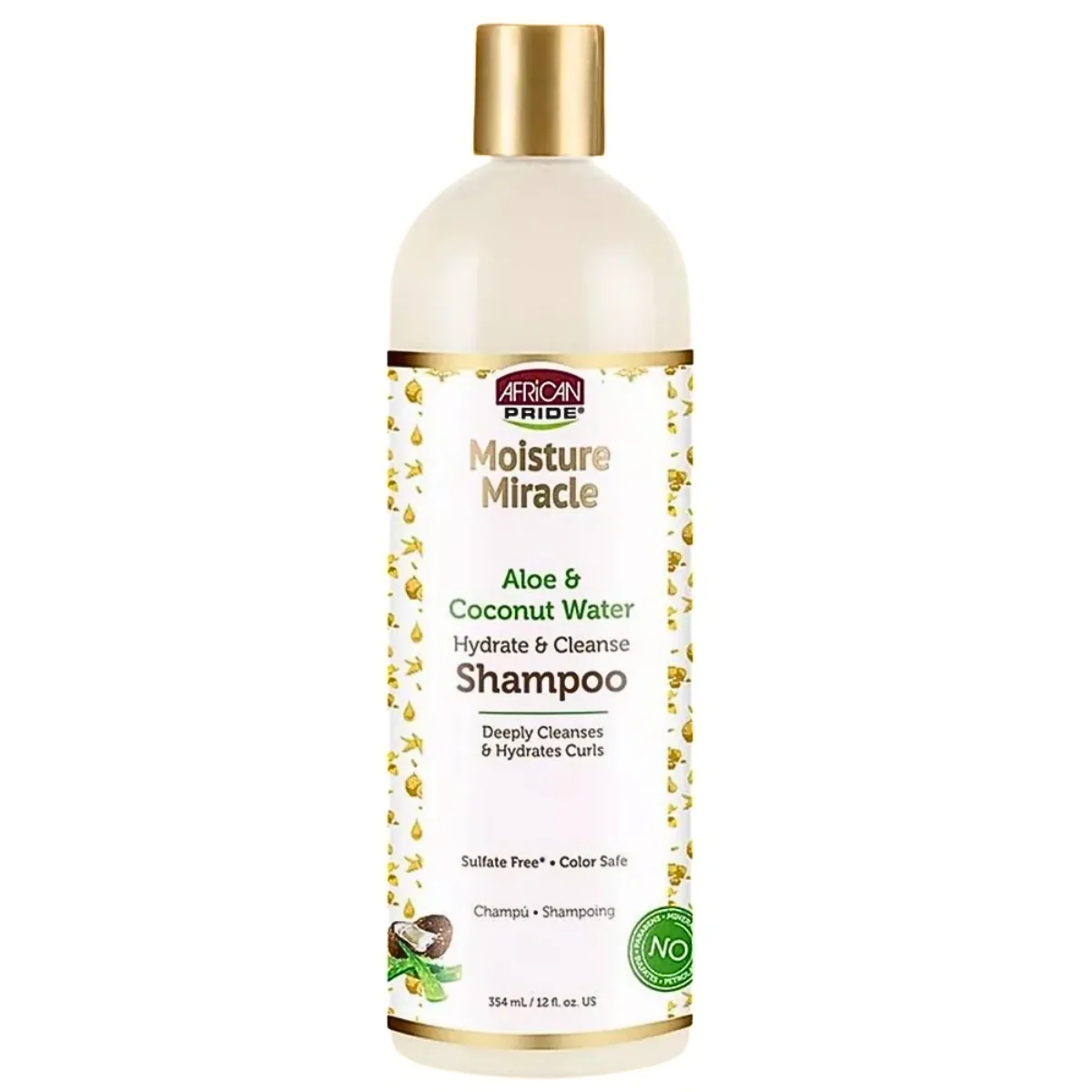 African Pride Moisture Miracle Aloe and Coconut Water Hydrate & Cleanse Shampoo 12oz
