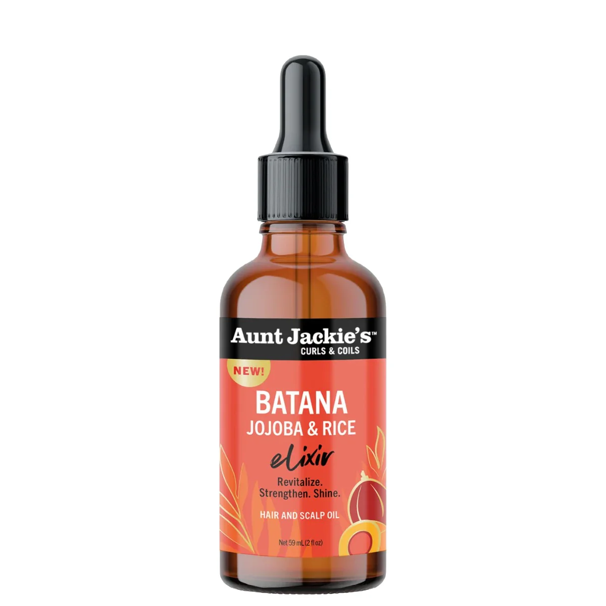 Aunt Jackie's Elixir Essentials: Batana, Jojoba & Rice Elixir Hair and Scalp Oil 2oz
