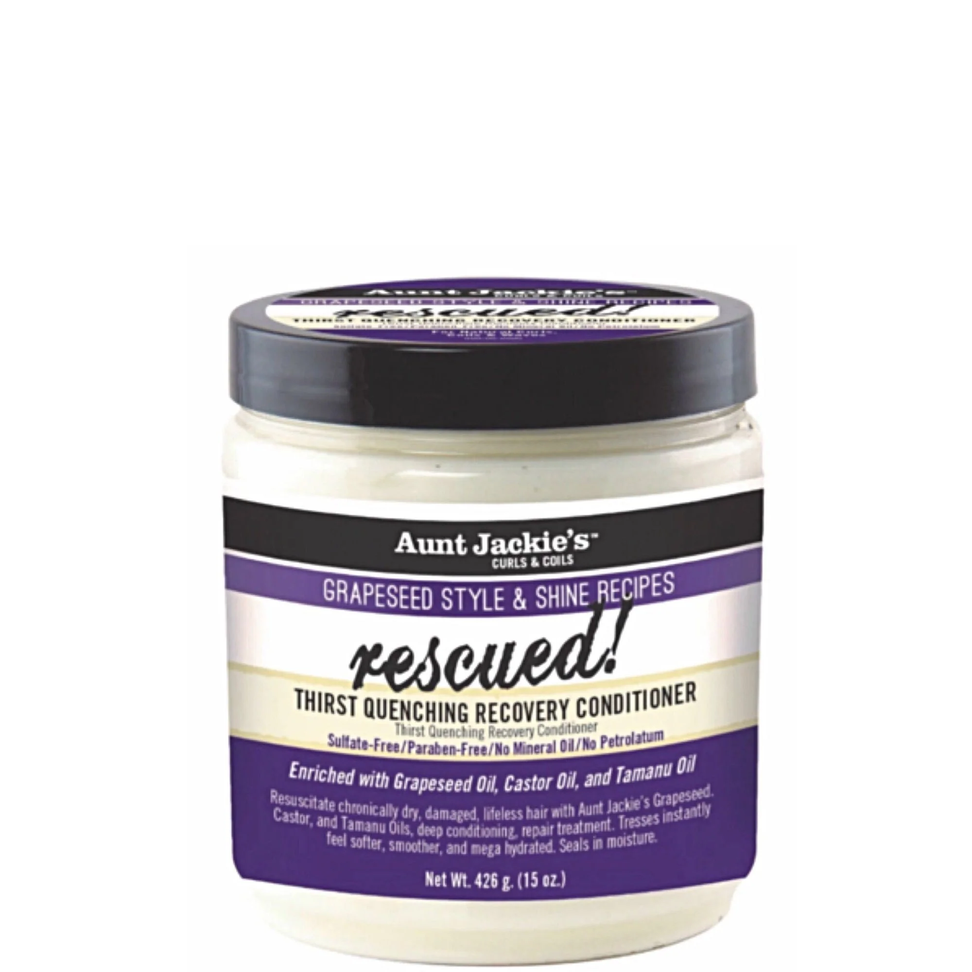 Aunt Jackie's Grapeseed Rescued! Thirst Quenching Recovery Conditioner 15oz