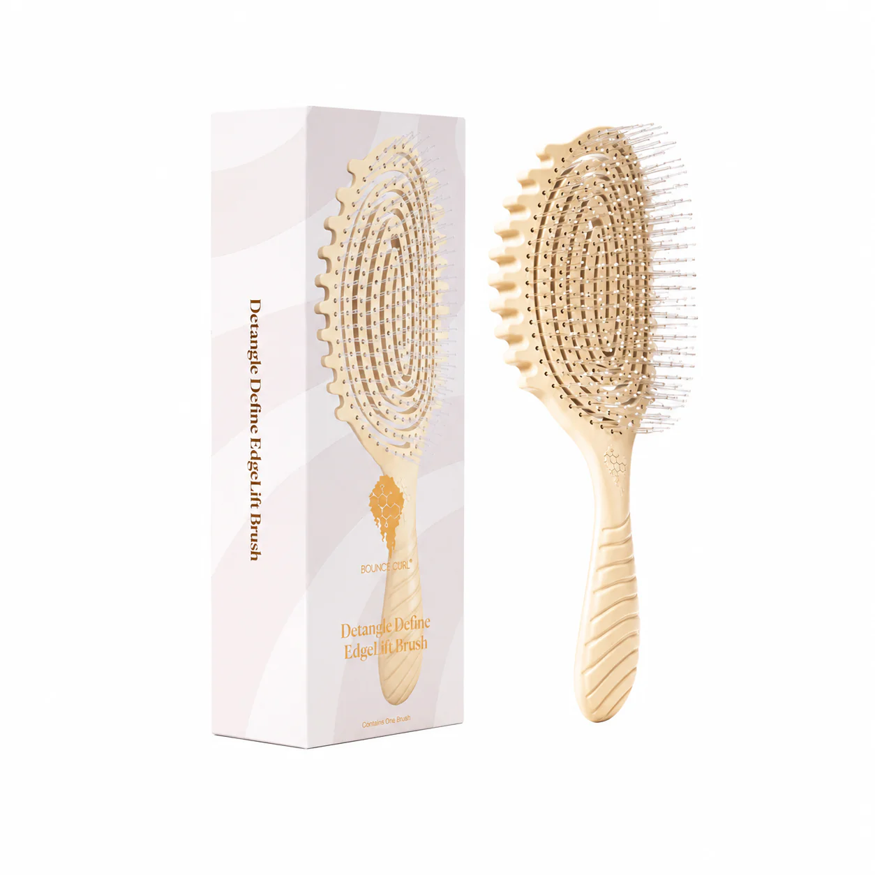 Bounce Curl Detangle Define EdgeLift Brush Shortbread