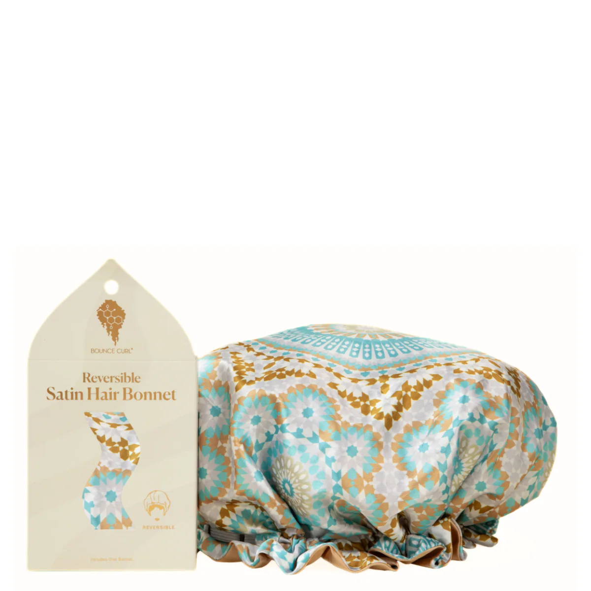 Bounce Curl Reversible Satin Hair Bonnet - Image 2