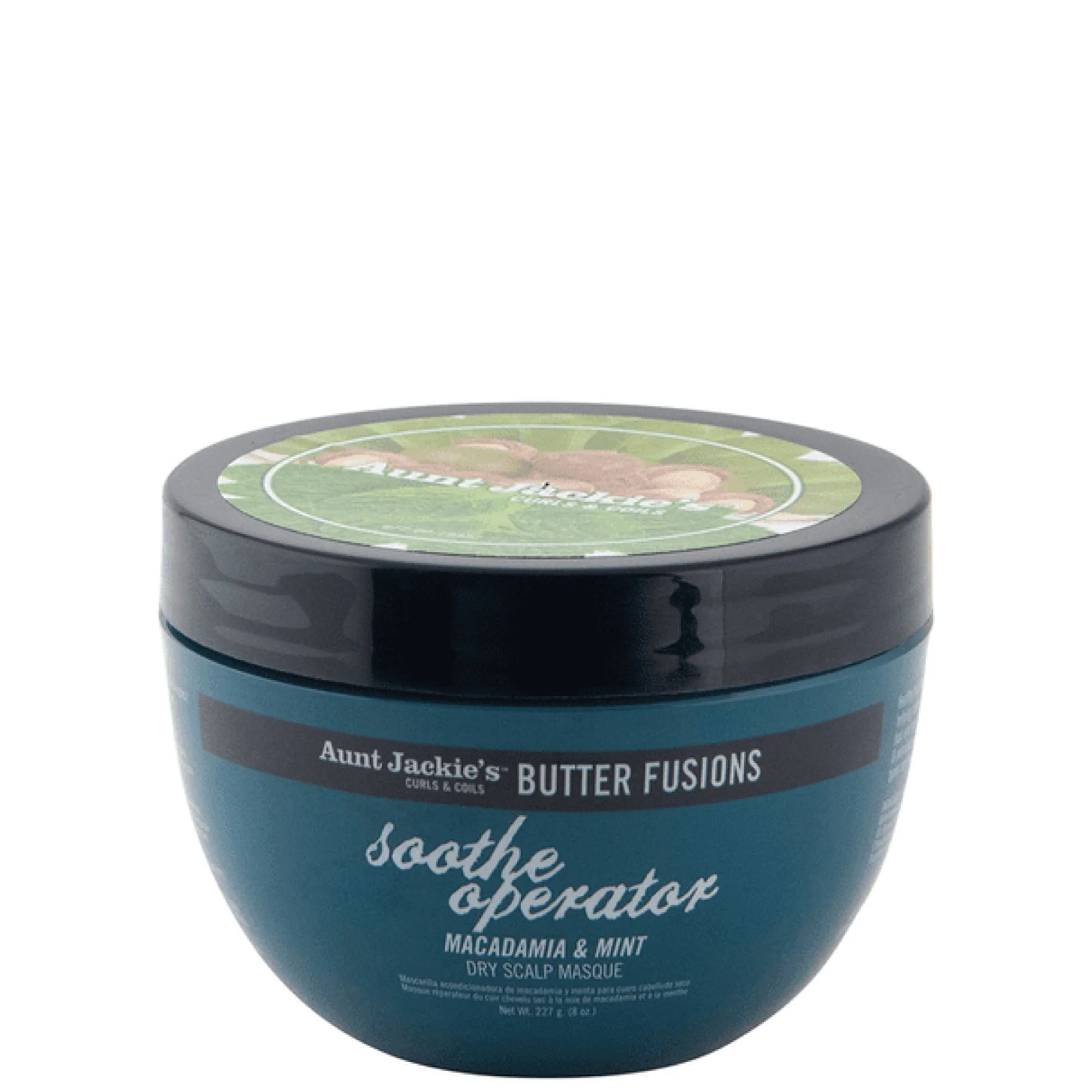 Aunt Jackie's Butter Fusions Soothe Operator Macadamia & Mint Dry Scalp Conditioning Masque 8oz