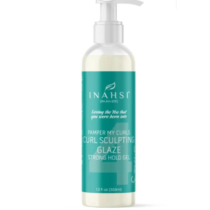 Inahsi Naturals Pamper My Curls Curl Sculpting Glaze Strong Hold Gel 12oz