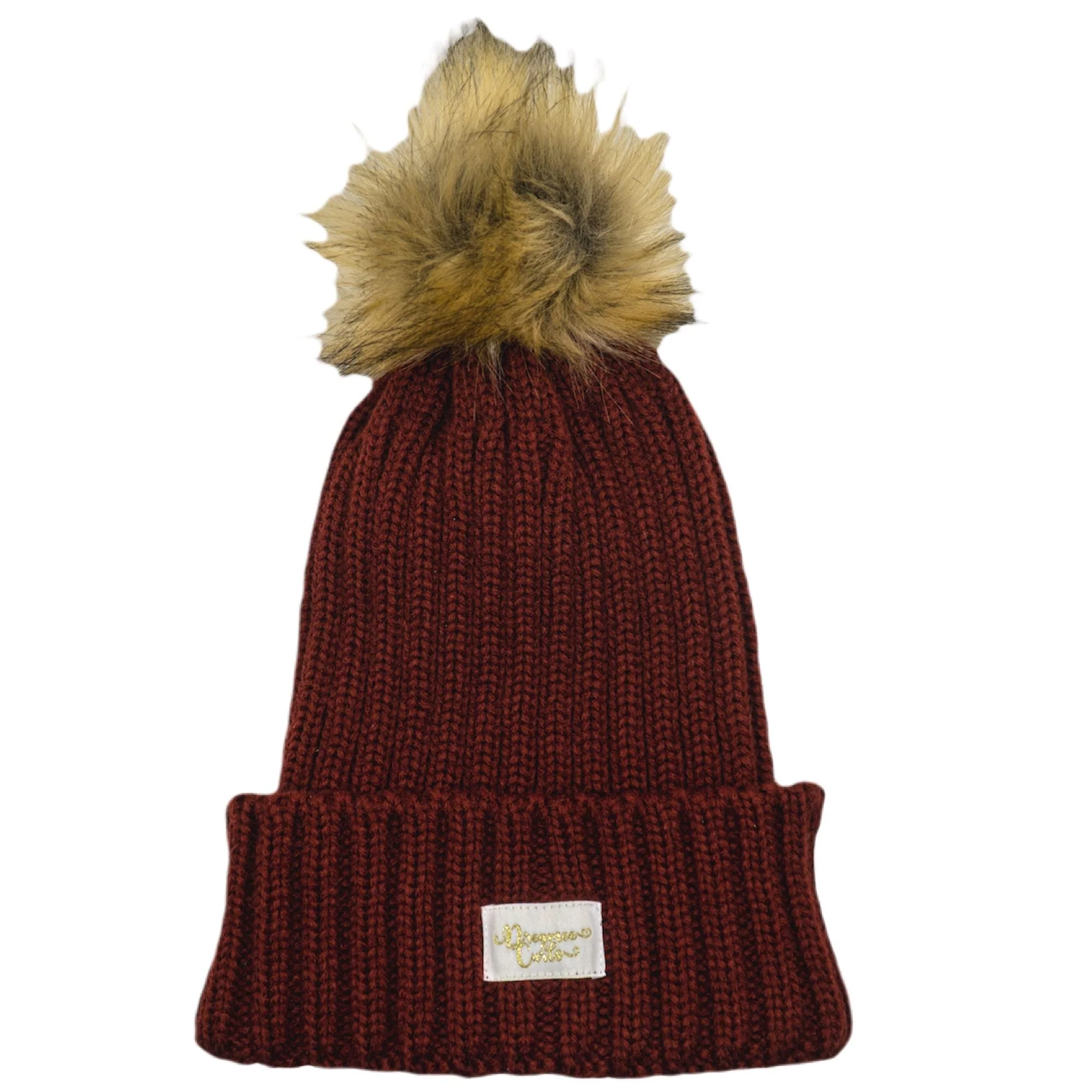 Dreamee Curls Satin Lined Hat With Removable Pom Pom Burgundy