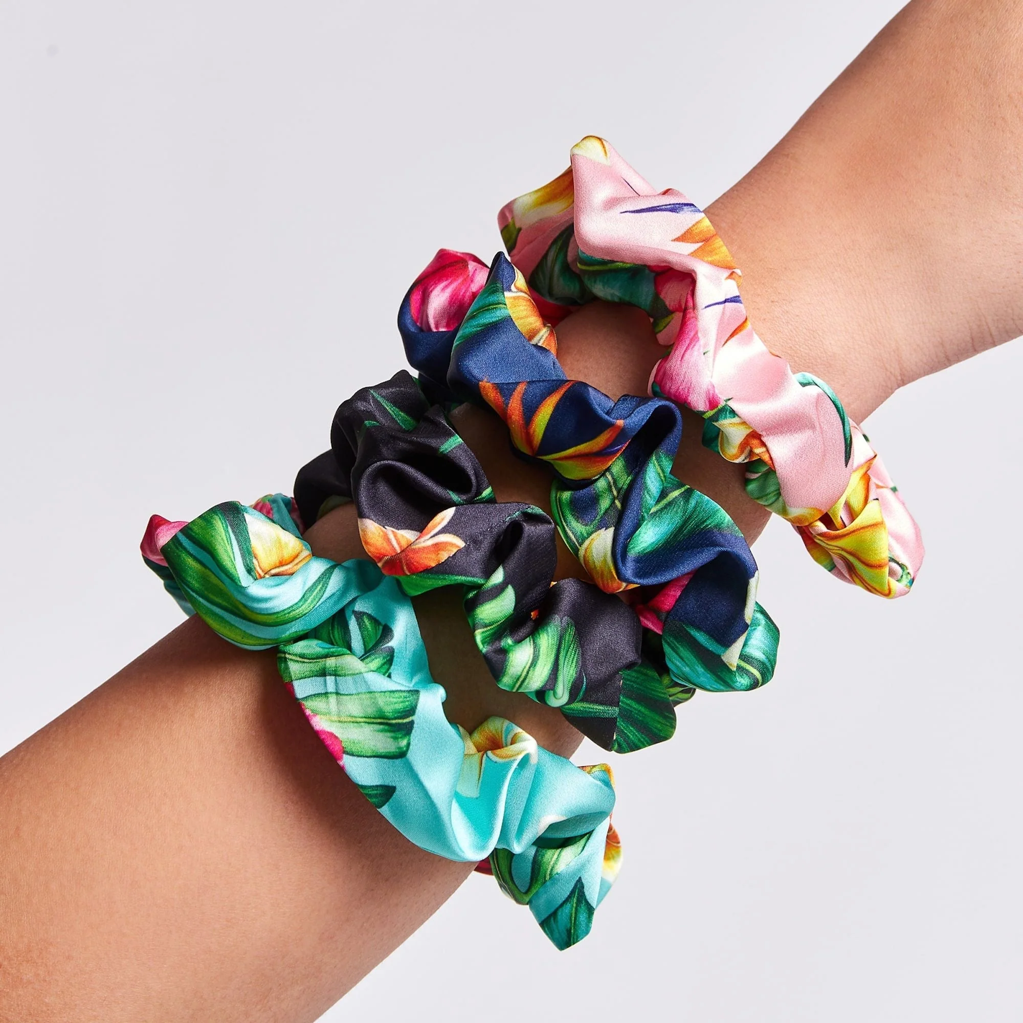 Flora & Curl Satin Scrunchies - Image 2