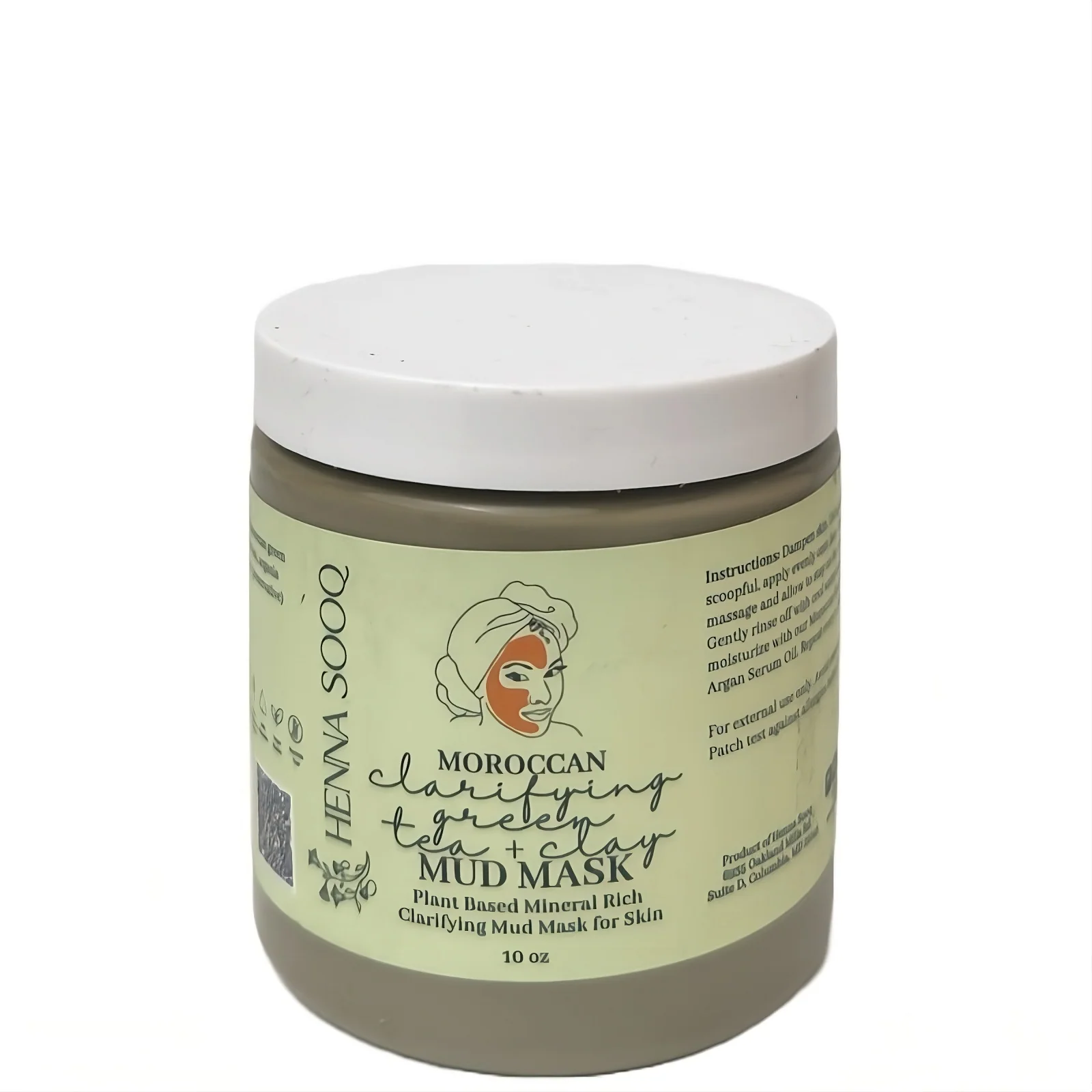 Henna Sooq Clarifying Green Tea + Clay Mud Mask 10oz