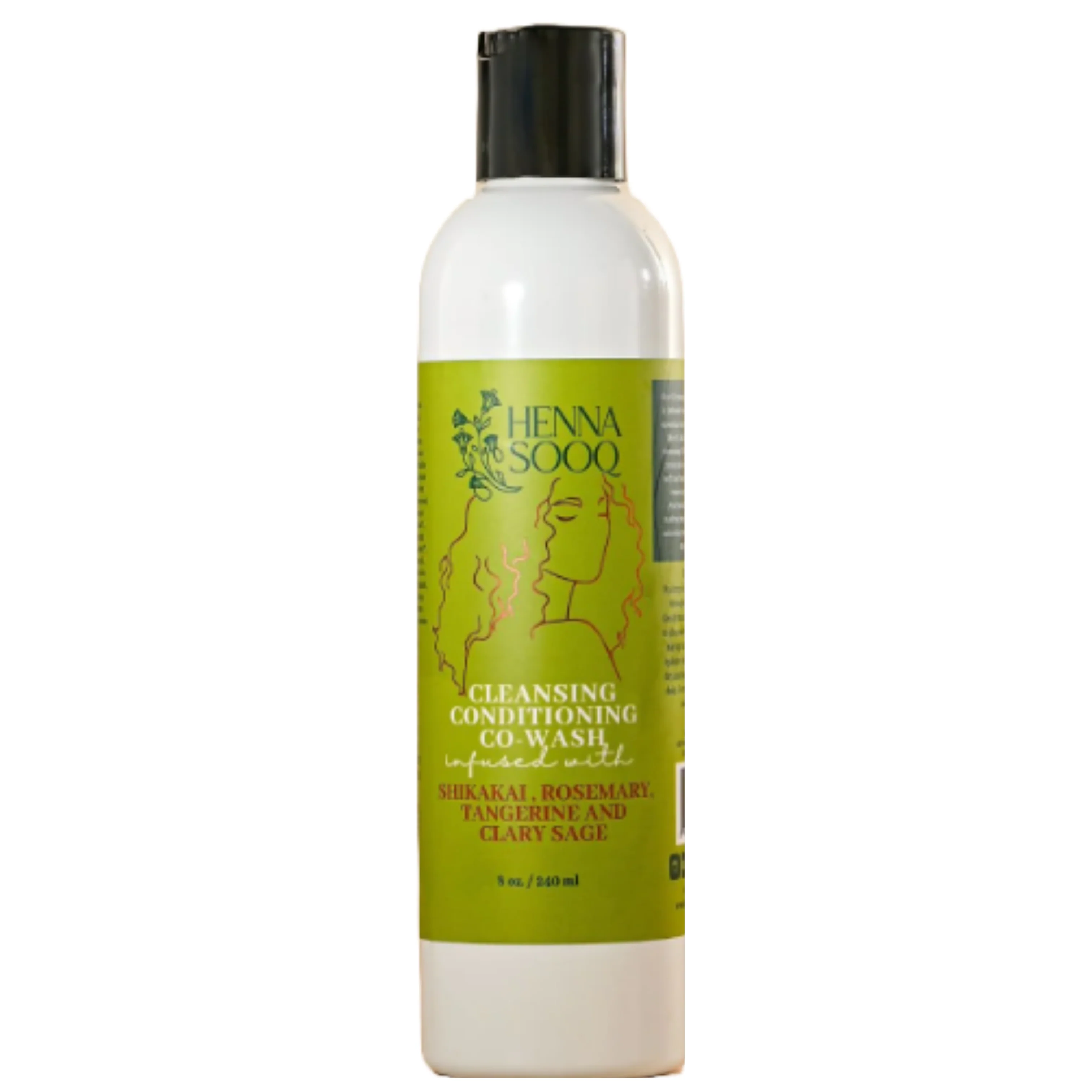 Henna Sooq Cleansing Conditioning Co Wash Shikakai, Rosemary, Tangerine, and Clary Sage 8oz