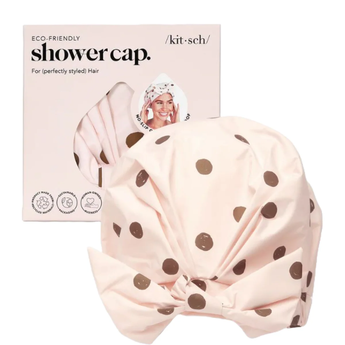 Kitsch Blush Dot Shower Cap - Image 2