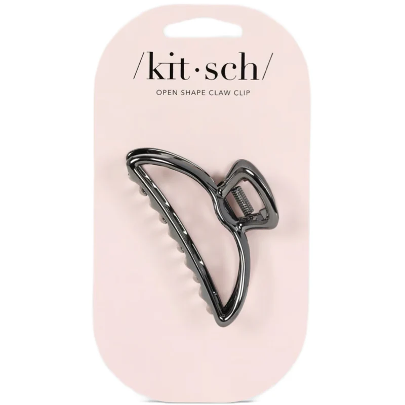 Kitsch Open Shape Claw Clip - Hematite