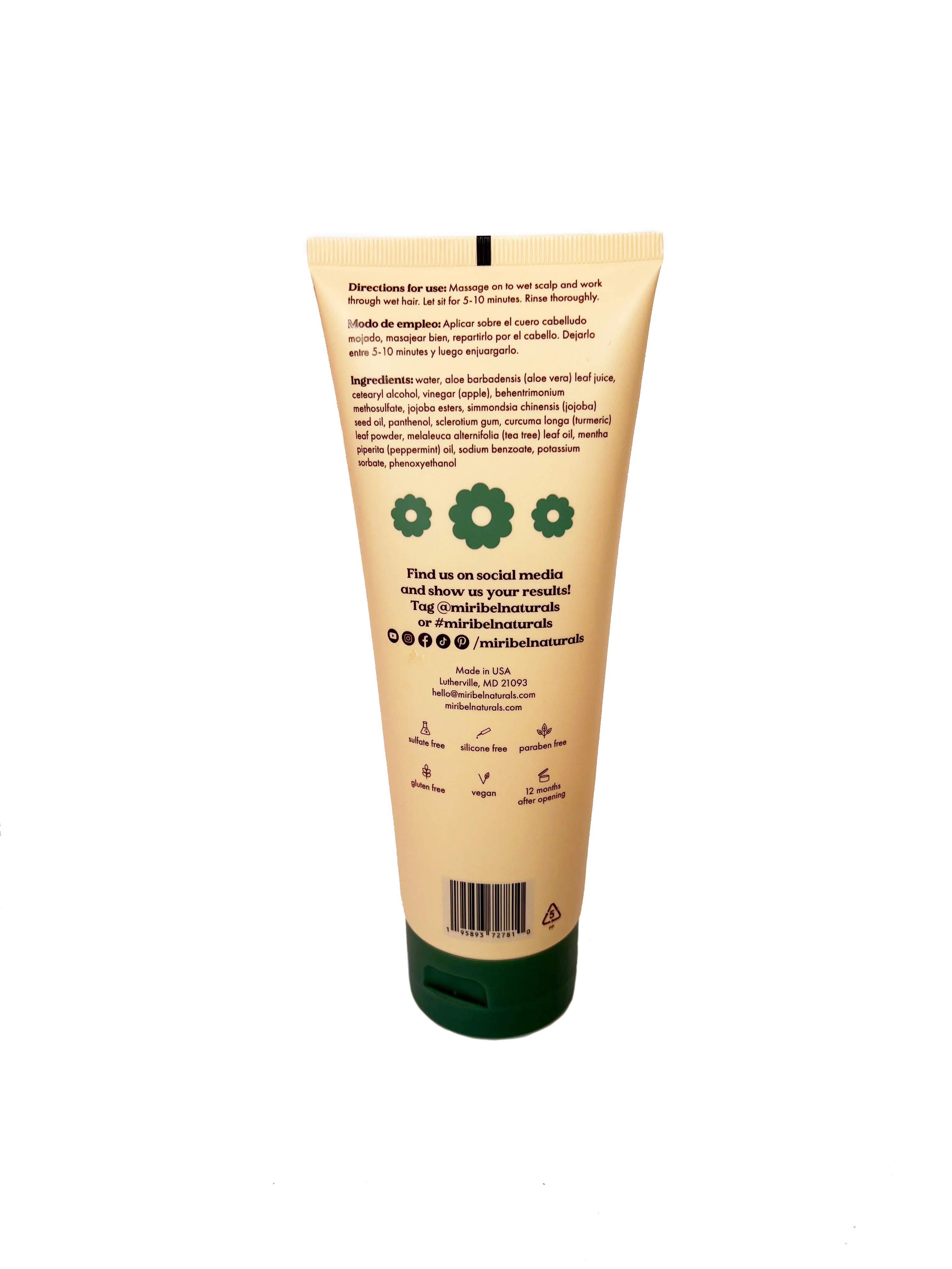 Miribel Naturals Creamy Hair Cleanser 8oz - Image 3