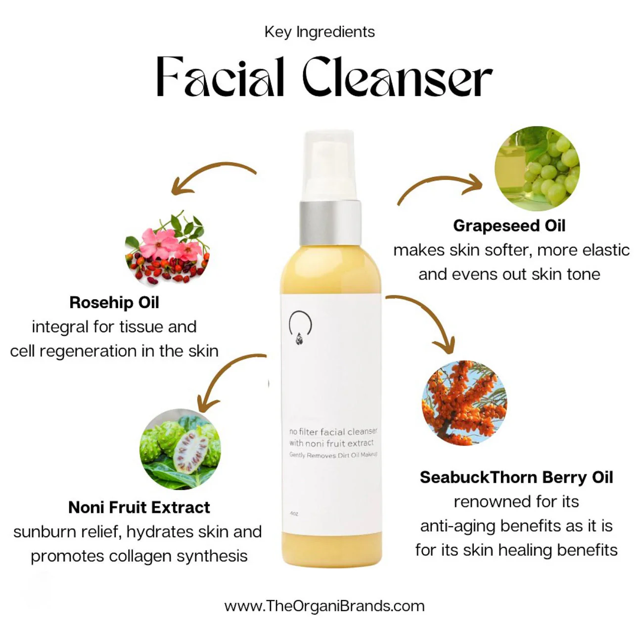 OrganiGrowHairCo No Filter Facial Cleanse 4oz - Image 2
