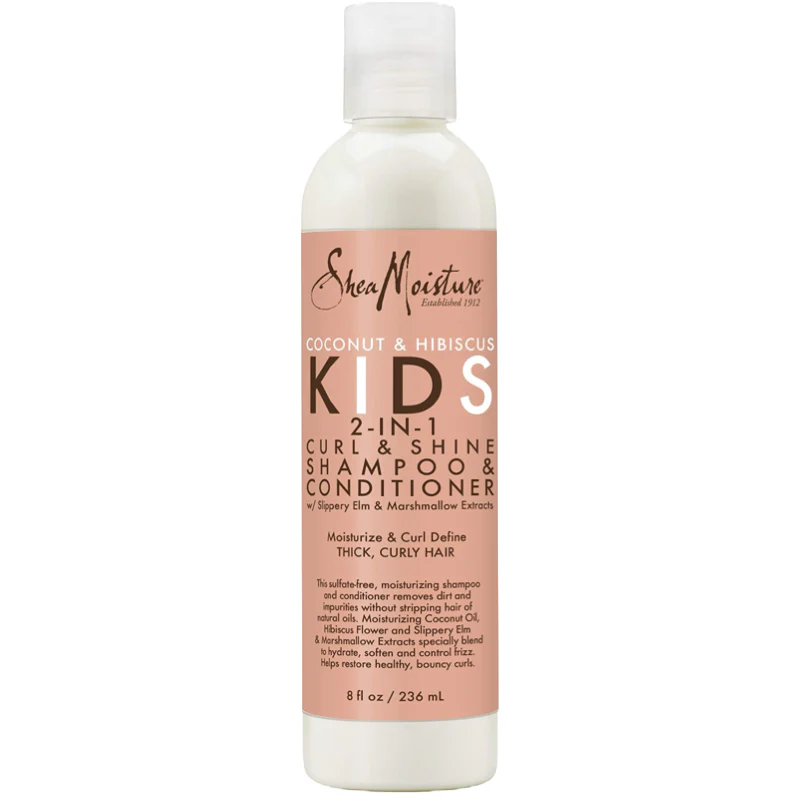 Shea Moisture Coconut & Hibiscus Kids 2-In-1 Curl & Shine Shampoo & Conditioner 8oz