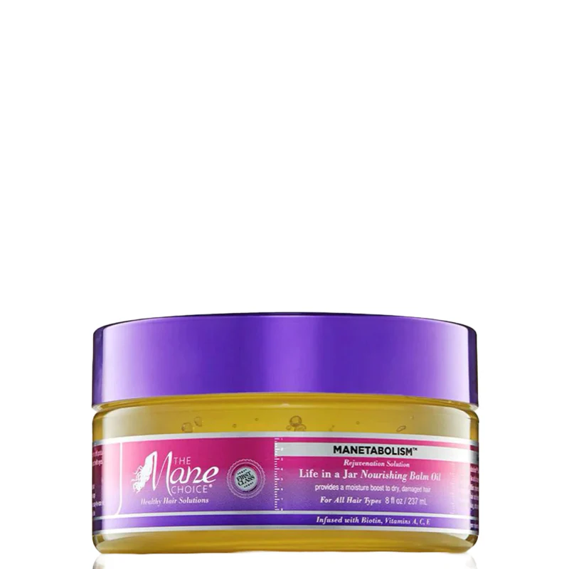 The Mane Choice MANETABOLISM Rejuvenation Solution Life in a Jar Nourishing Balm Oil 8oz